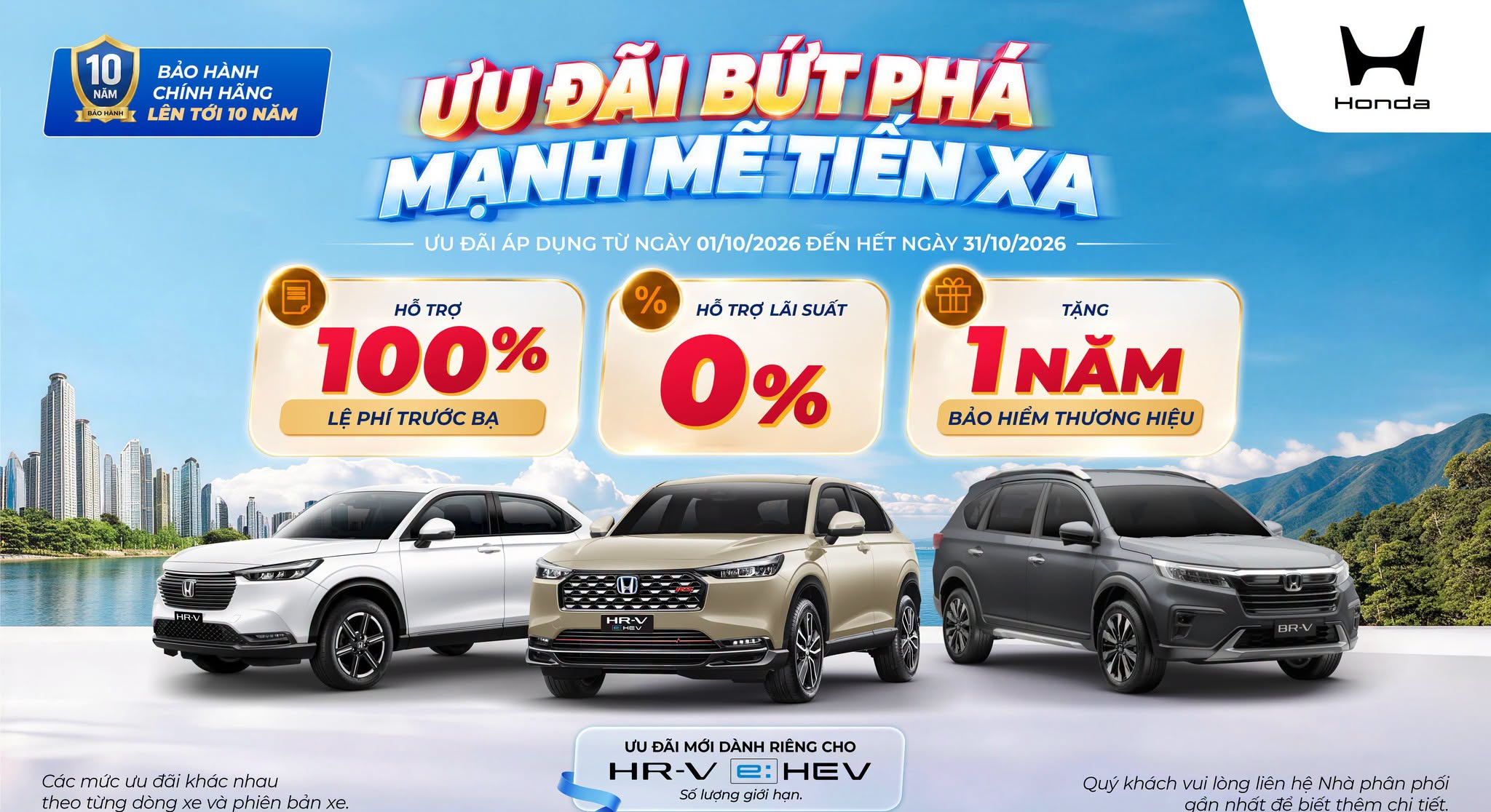  MẠNH MẼ TIẾN XA - ƯU ĐÃI THÁNG 10/2026